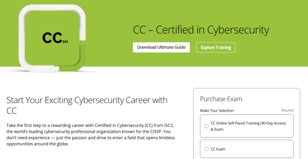  ISC2 Certified in Cybersecurity