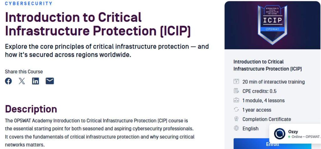 7. OPSWAT Introduction to Critical Infrastructure Protection ICIP